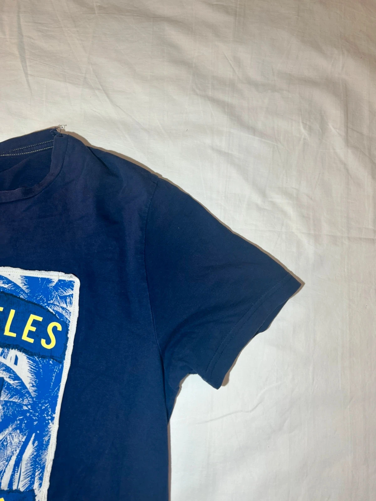 Camiseta azul marino con motivos vintage Celio – photo 3